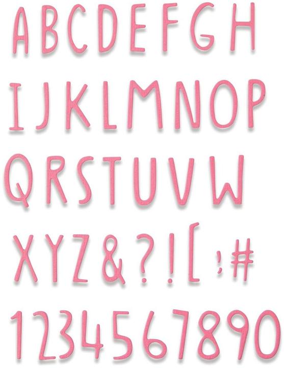 Image du produit Sizzix Thinlits Punch Set - Alphabet dessiné à la main