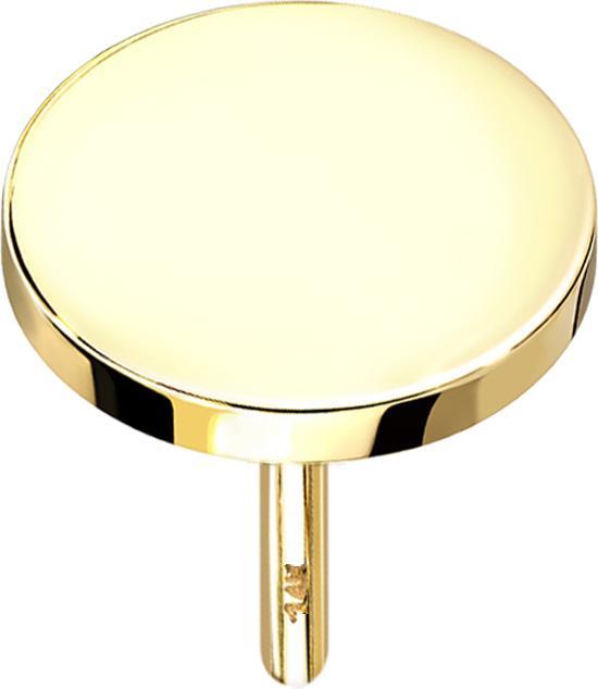 Actual product image Star Piercing Threadless disc 14k gold (without brass, 14k gold)