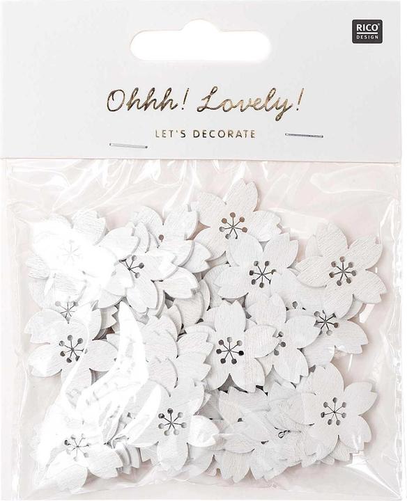 Immagine prodotto Rico Design Decorazioni sparse fiori di ciliegio 48 pezzi, bianco