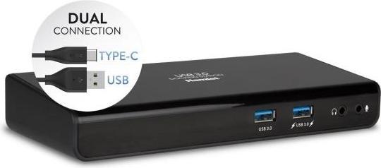 Immagine prodotto Hamlet Docking Station USB 3.0 Dual Display doppia connessione usb 3.0 type A e type C (USB-C)