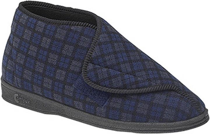 Actual product image Comfylux James Slippers With Velcro Plaid (47)