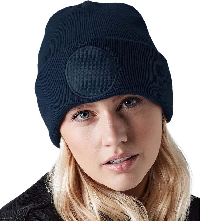 Actual product image Beechfield Round patch beanie (One size)