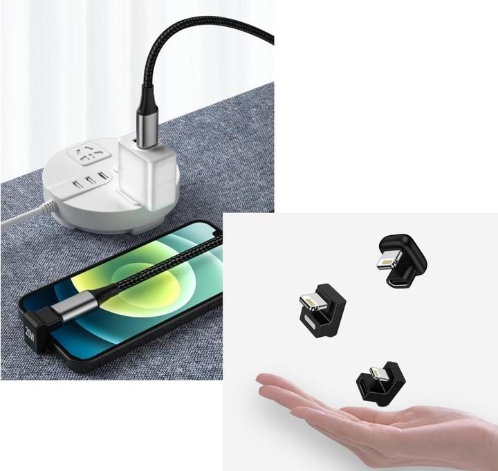 Image du produit PowerGuard USB-C zu Lightning 180 Grad Winkel U-Form Adapter (male/female) (Lightning)