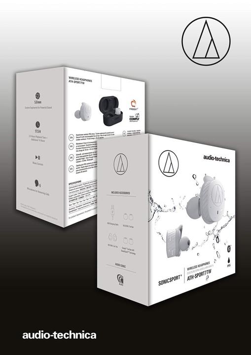 Actual product image Audio-Technica In Ear Headphones ATH SPORT7TW (No noise cancelling, 3.50 h, Wireless)