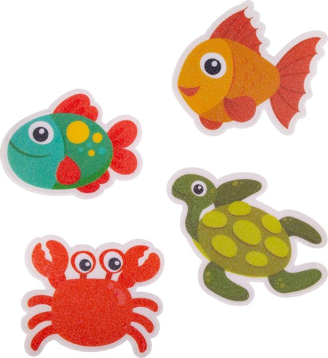 Actual product image Accentra Anti-slip bath sticker UNDER THE SEA in gift packaging, approx. 15 x 12cm, 4 motifs assorted