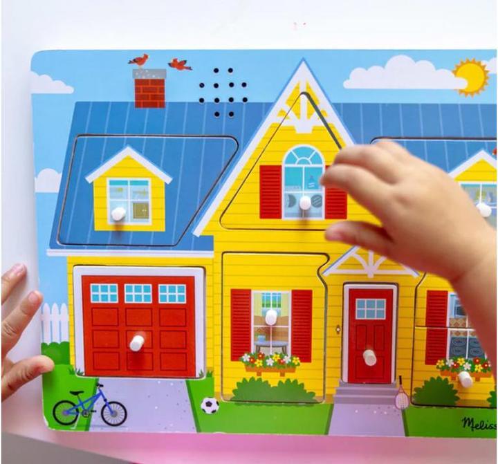 Image du produit Melissa & Doug Puzzle sonore - Maison (8 pièces)