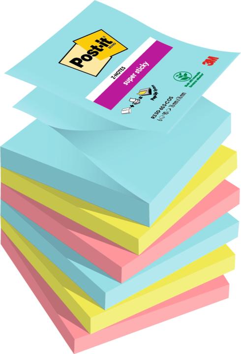 Post-it Super Sticky Z-Notes Miami (76 x 76 mm)