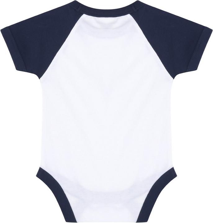 Actual product image Larkwood Baby boy girl essential short sleeve baseball bodysuit (74)