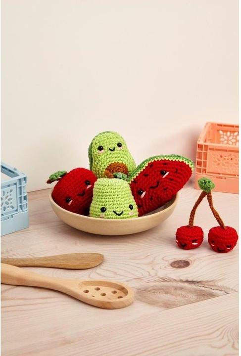 Actual product image DMC Cable crochet set Amigurumi Fruit Friends, motif: Smiley, set