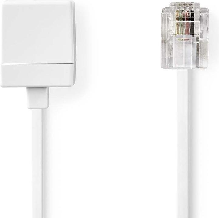 Actual product image Nedis Telephone extension cable | RJ11 male | RJ11 female | 5.00 m | Cable design: Flat | Kabelelt