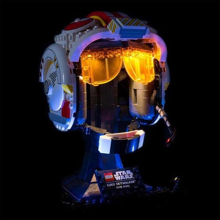 Actual product image Light my bricks LED Light Set For LEGO Star Wars Helmet Of Luke Skywalker Red Five