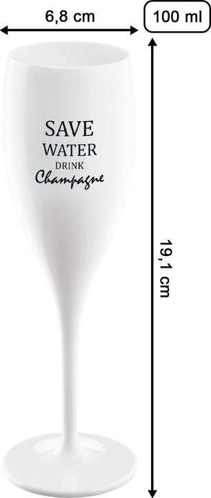 Actual product image Koziol Champagne glass (10 cl, 1 Glasses, Champagne glasses)