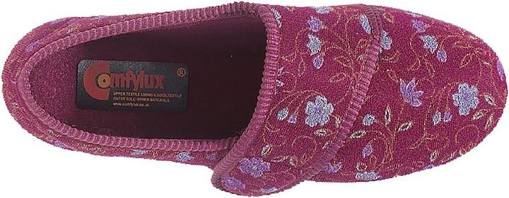 Produktbild Comfylux Sally Hausschuhe Pantoffeln Mit Blumenmuster Und Klettverschluss Besonders Weite Passform (41)