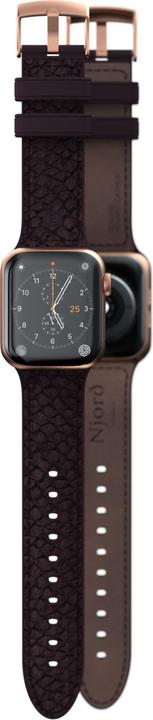 Actual product image Njord Eldur Watch Strap For (41 mm, 40 mm, Vegan Leather, Stainless steel fastener, Salmon leather)