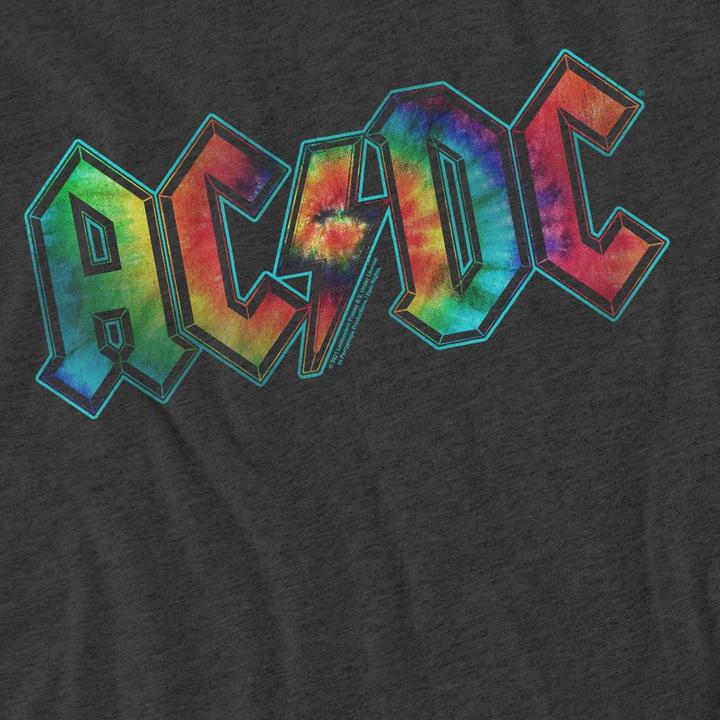 Actual product image AC/DC Unisex Adult Tie Dye Logo T-Shirt (XL)