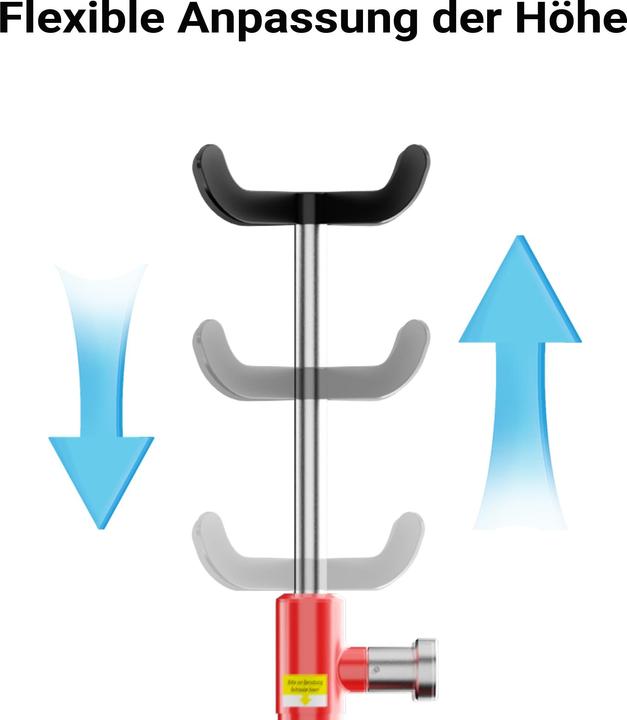 Actual product image Wiltec Transmission jack mobile hydraulic 500kg 110-195cm rollers pick-up claw truck