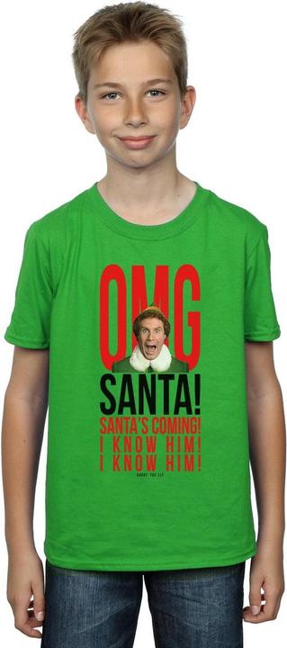 Actual product image Elf Boys OMG Santa I Know Him T-Shirt (116)