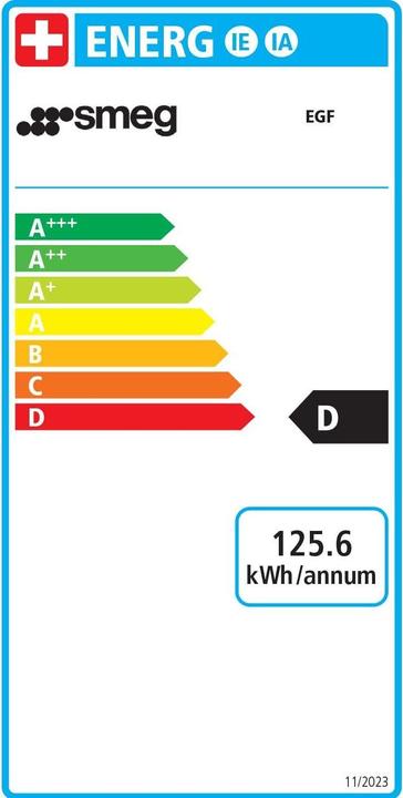 Label énergétique Smeg EGF03RDEU Style 50's