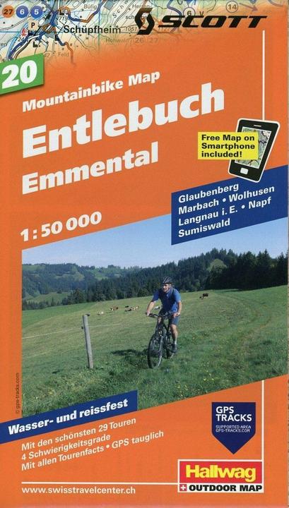 Immagine prodotto Mappa per mountain bike 20 Entlebuch Emmental 1 : 50 000