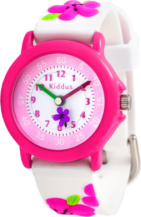 Immagine prodotto Kiddus Insegnante di tempo Fiori in rilievo (Orologio da polso analogico, 33 mm)