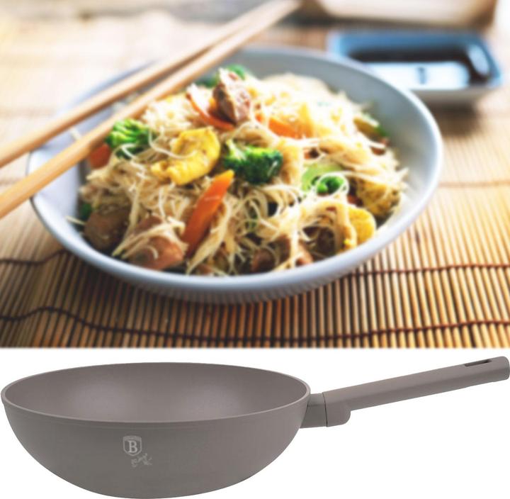 Actual product image BerlingerHaus Design wok pan, 28cm, taupe (Wok)