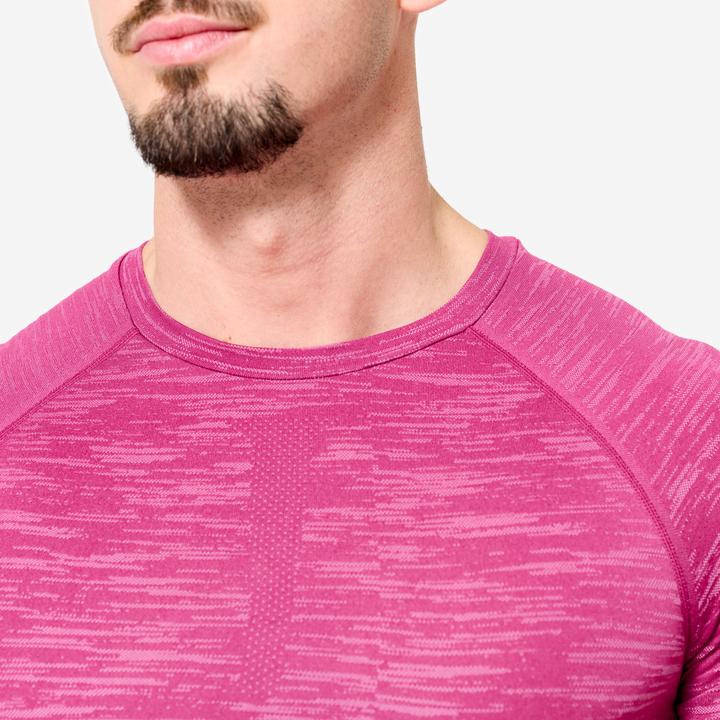 Image du produit Domyos Kompressionsshirt Herren atmungsaktiv Rundhals - lila (M)