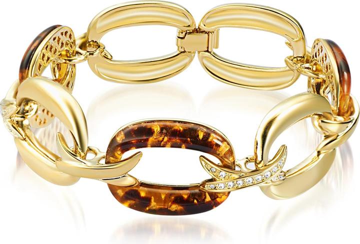 Lulu & Jane Damen Metall-Legierung verziert mit Kristallen von Swarovski® gelbgold 21,0 cm - 29349 (21 cm, Metall-Legierung)