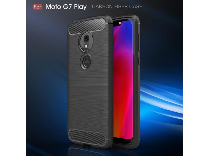 Actual product image Screenguard Motorola Moto G7 Play Cover Carbon Brushed Soft TPU (Motorola Moto G7 Play)
