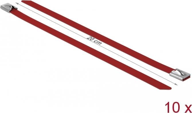 Produktbild Delock Edelstahlkabelbinder 200x7,9 10 Stk. (Metallkabelbinder, 200 mm, 10 Stk.)