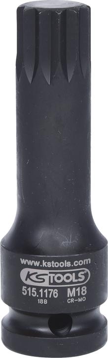 Produktbild KS Tools 1/2" Kraft-Bit-Stecknuss XZN,lang,M18