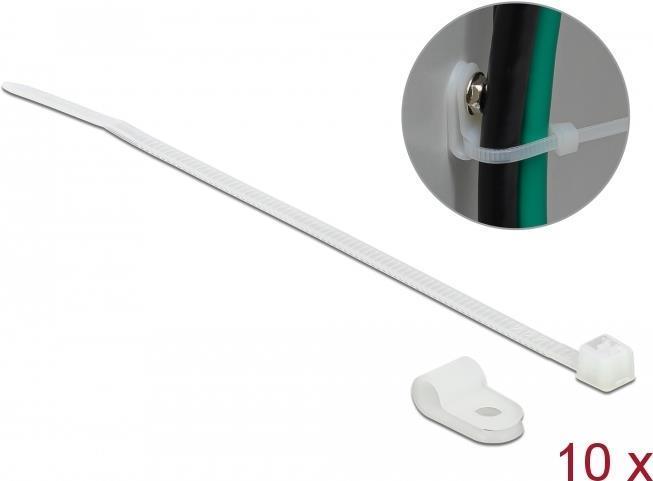 Actual product image Delock Cable tie kit - 15 cm - white (150 mm, 10 pcs.)