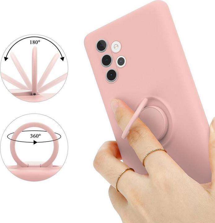 Productafbeelding Cadorabo TPU Vloeibare Ring Silicone Hoesje (Samsung Galaxy A32 5G)