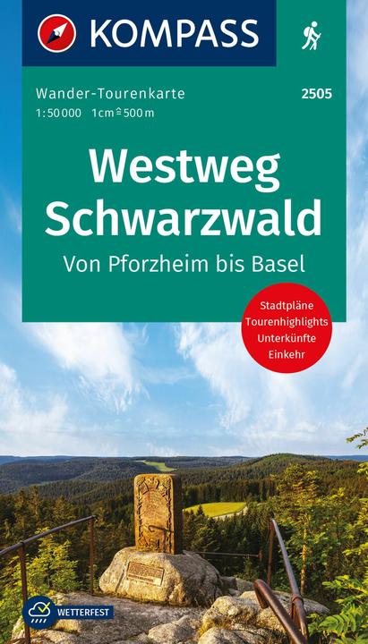 Image du produit Carte de randonnée Westweg Forêt-Noire 1:50.000