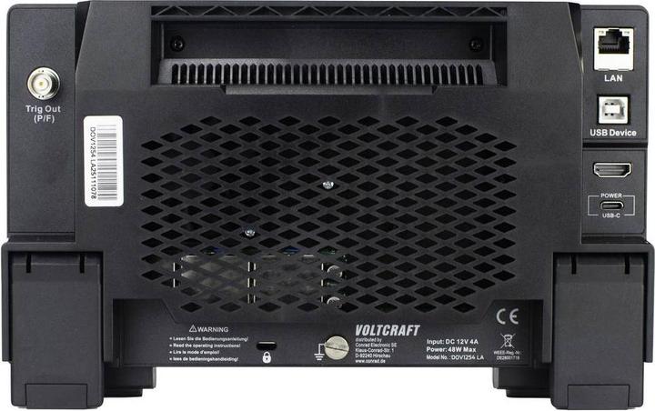 Actual product image Voltcraft DOV1254 LA Digital-Oszilloskop 125 MHz 4-Kanal 1.25 GSa/s 100 Mpts 12 (CAT II)
