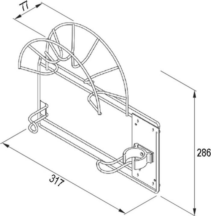 Actual product image OK-Line Wire hose holder with vacuum cleaner tube clip (1 pcs.)