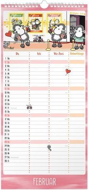 Actual product image Sheepworld Partner planner (23 x 49 cm, German)