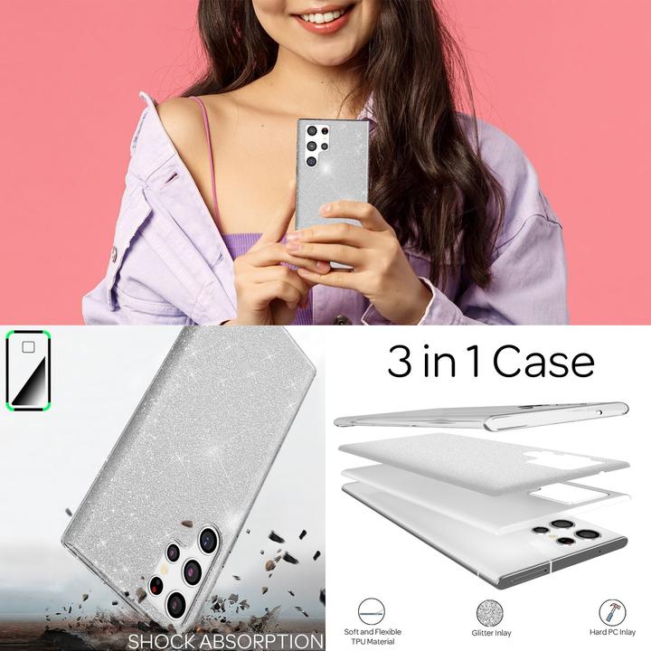 Actual product image Nalia Glitter mobile phone case (Samsung Galaxy S22 Ultra)