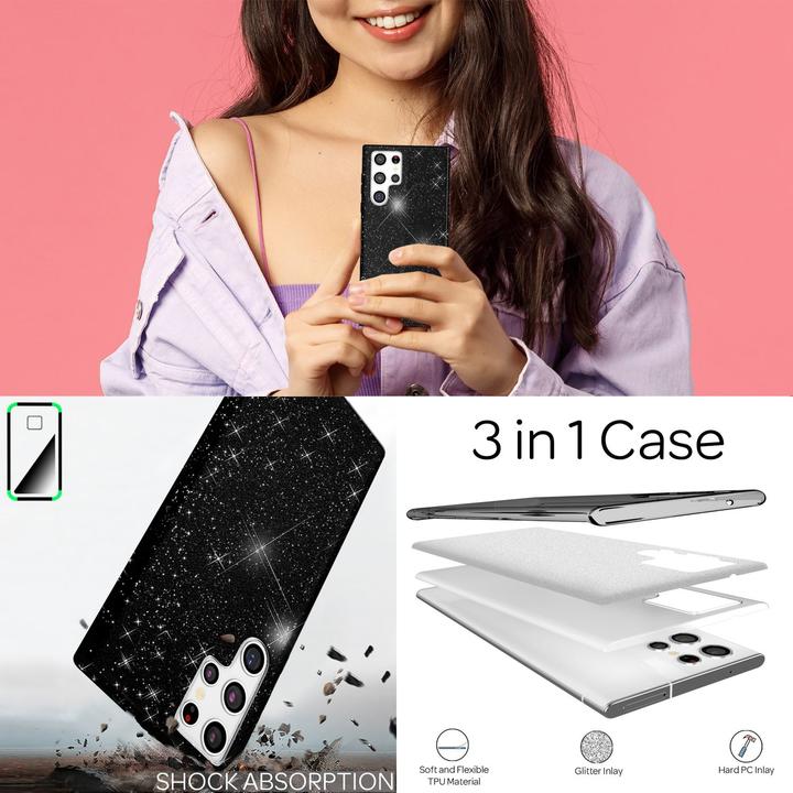 Actual product image Nalia Glitter mobile phone case (Samsung Galaxy S22 Ultra)