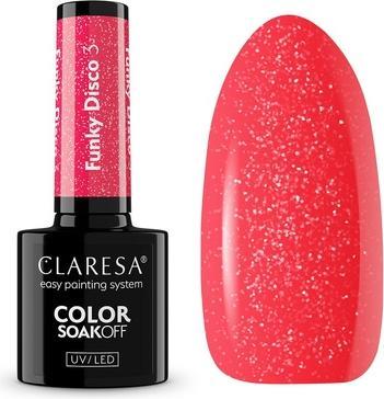 Claresa Soak Off UV/LED Funky Disco lakier hybrydowy 3 5g (UV-Gel Lack)