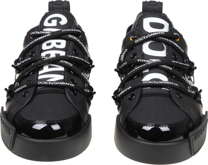 Produktbild Dolce & Gabbana portofino sneaker in calfskin and black paint (41)