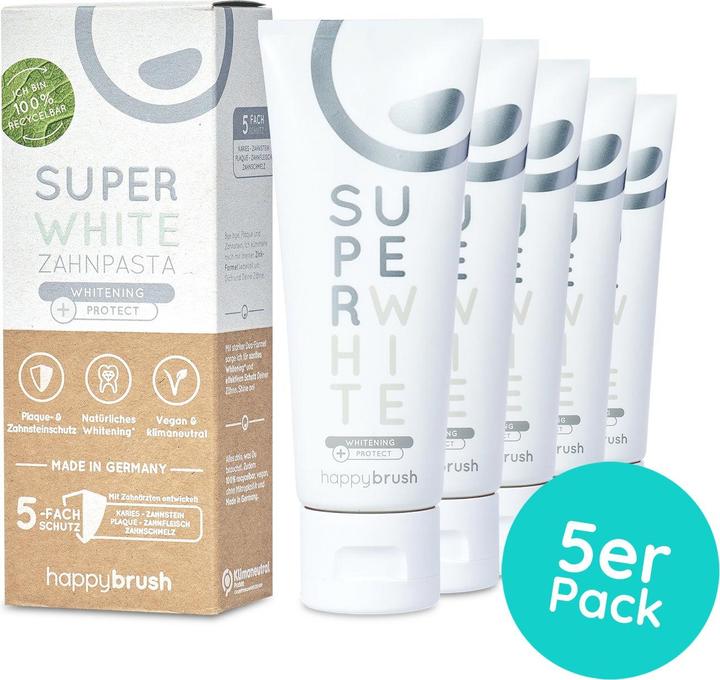 Immagine prodotto happybrush Dentifricio SuperWhite, 75 ml (75 ml)