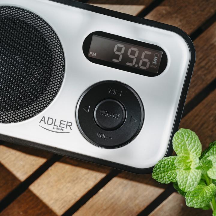 Actual product image Adler Interactive solution | PLL AM/FM Digital Radio | AD 1906 | Alarm function | White/Black (PLL, FM, AM)