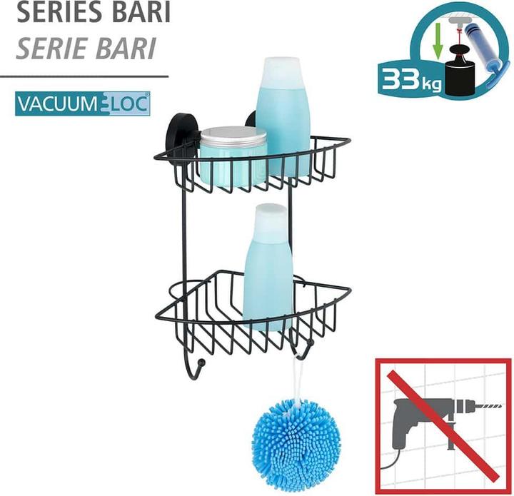 Actual product image Wenko Vacuum-Loc corner shelf 2 shelves