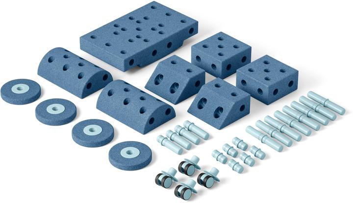 Image du produit Modu Dreamer Kit - Zachte blokken- 33 onderdelen - Open Ended speelgoed- Speelgoed 1 -2-3 jaar - Deep Blu