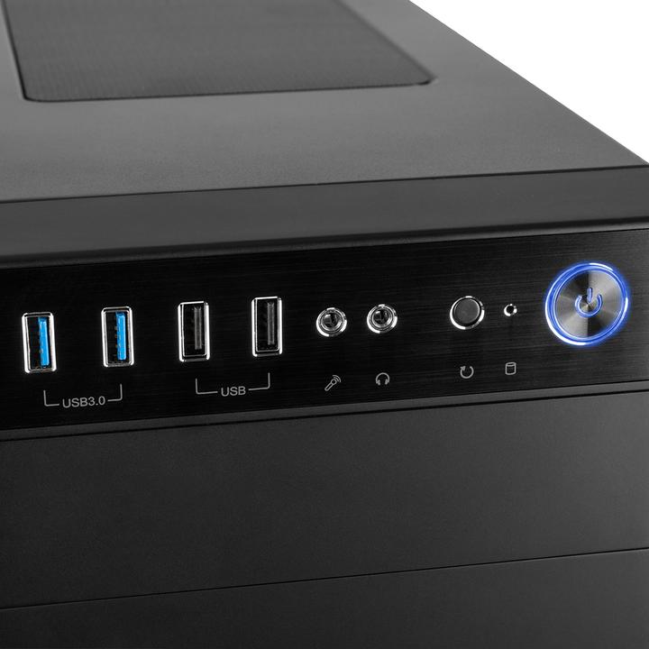 Actual product image Modecom Oberon Pro - Midi Tower - PC - Black - ATX,ITX,Micro ATX - Home Office - 16.3 cm (ATX, mATX, Mini-ITX)