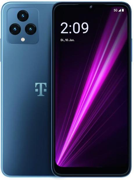 Telekom T PHONE 5G Smartphone 64 16.5 cm (6.5 Zoll) Blau Android™ 12 (64 GB, Blau, 6.52", 50 Mpx, 5G)