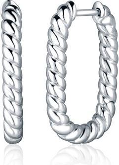 JVD - Silver oval earrings SVLE2432XJ40000