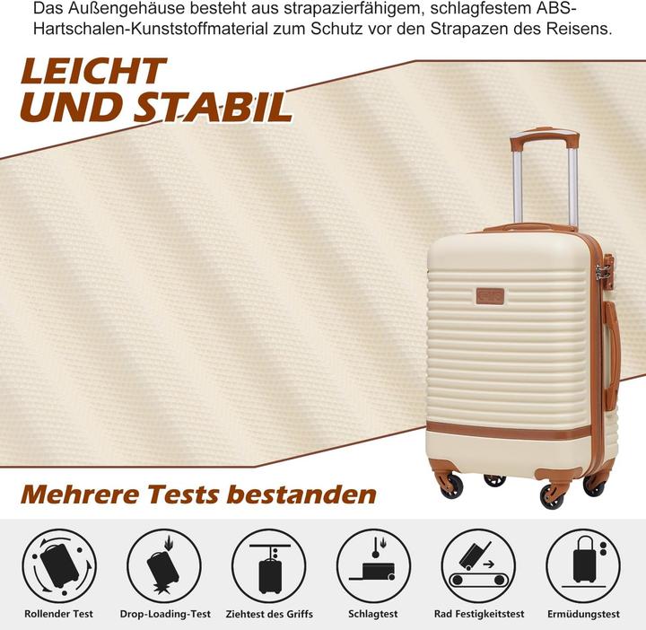 Produktbild Coolife Mittleres Hartschalen-Kofferset mit TSA-Schloss (60 l, M (50 - 90l))