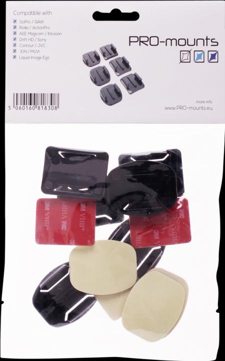 Actual product image PRO-mounts Flat & Curved Mounts for GoPro