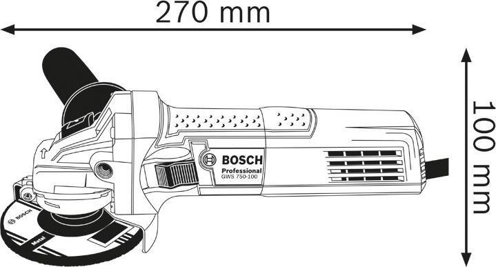 Produktbild Bosch Professional Winkelschleifer GWS 750-125 (125 mm) inkl. Schruppscheibe (125 mm) (125 mm)